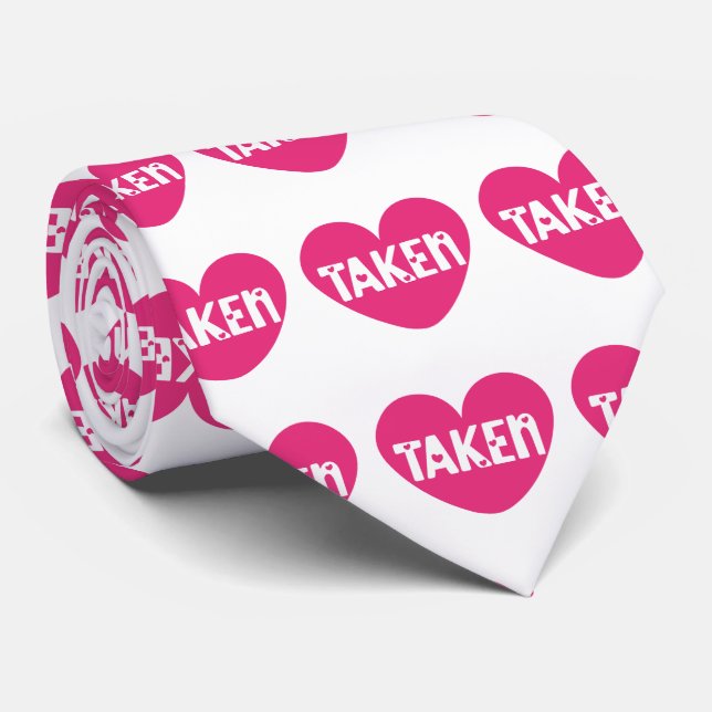 Heart Taken Valentine Krawatte (Gerollt)