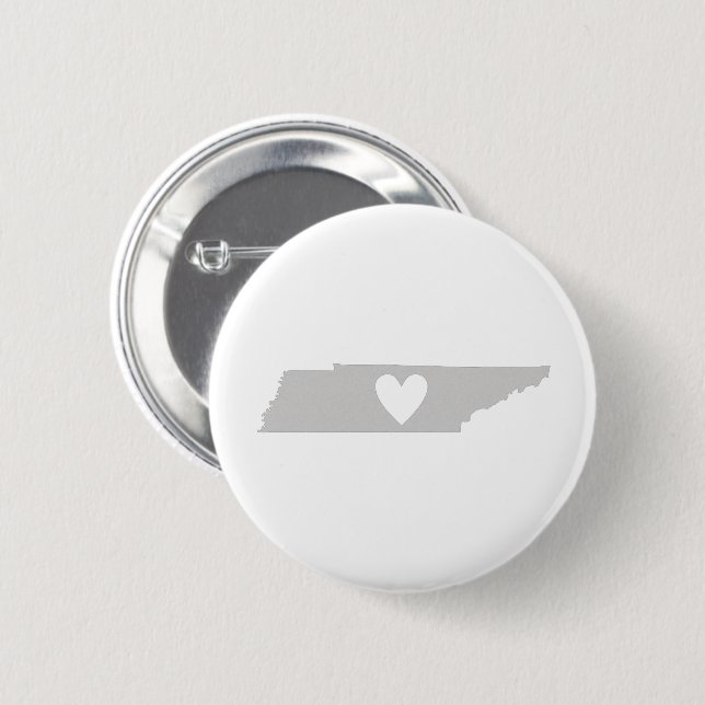 Heart Tennessee Staat Silhouette Button (Vorne & Hinten)
