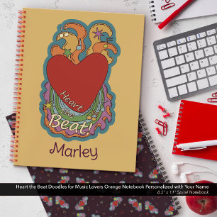 Heart the Beat: Kritzeleien für Musikliebhaber: Or Notizbuch
