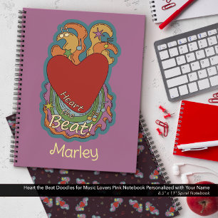 Heart the Beat: Kritzeleien für Musikliebhaber: Pi Notizbuch