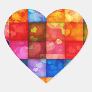 Heart Tiles Herz-Aufkleber