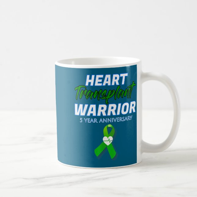 Heart Transplant 5 Year Anniversary Warrior Patien Kaffeetasse (Rechts)