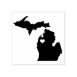 Heart Traverse City Michigan Rubber Briefmarke Gummistempel