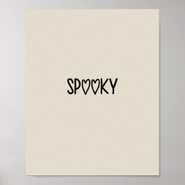 Heart Typography spooky Poster
