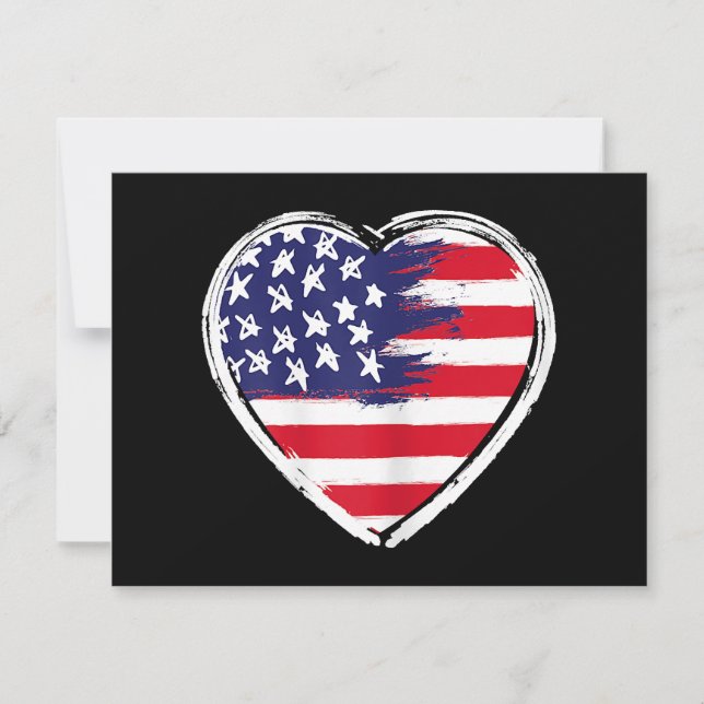 Heart US Flag 4. Juli Patriotic American Stars (Vorderseite)