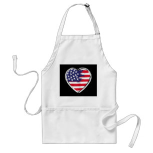 Heart US Flag 4. Juli Patriotic American Stars Schürze