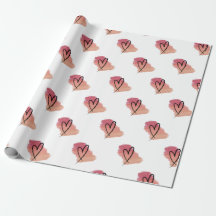 Heart valentine Packpapier