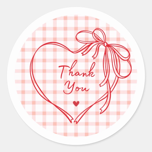 Heart Valentine’s Day Gift Sticker (Vorderseite)