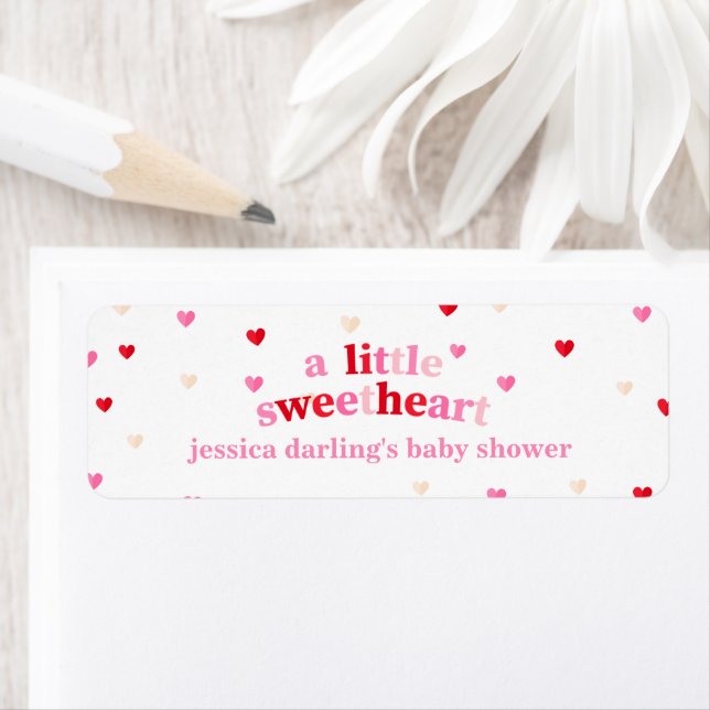 Heart Valentine Theme Baby Girl Dusche Red Pink (Insitu)