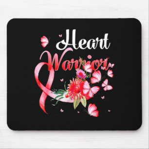 Heart Warrior Butterfly Herzkrankheit Bewusstsein Mousepad