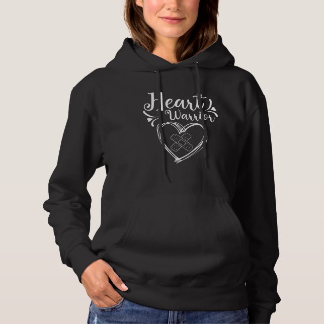 Heart Warrior CHD Awareness Present Congenital Hea Hoodie (Vorderseite)
