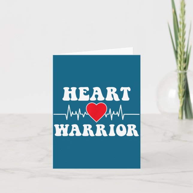 Heart Warrior Heart Disease Awareness Month Red He Karte (Vorderseite)