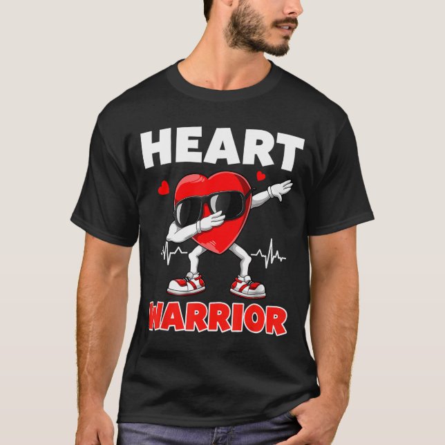 Heart Warrior Heart Disease Awareness Month Red He T-Shirt (Vorderseite)