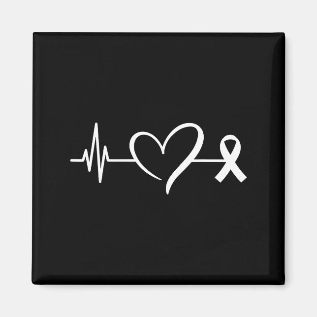 Heart Warrior Heartbeat American Heart Disease Awa Magnet (Vorne)
