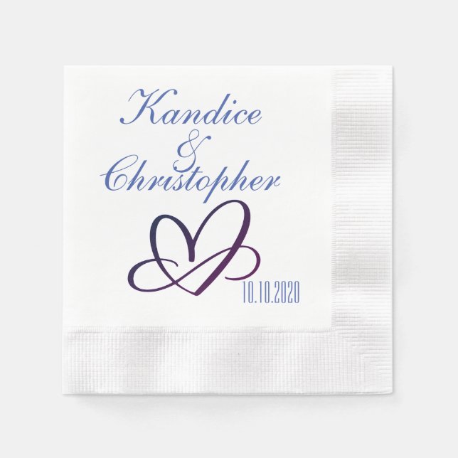 Heart Wedding Napkin Serviette (Vorderseite)