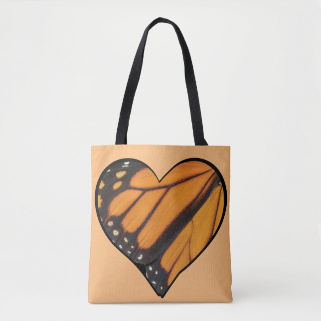 Heart Wings Monarch Butterfly Tasche (Vorderseite)