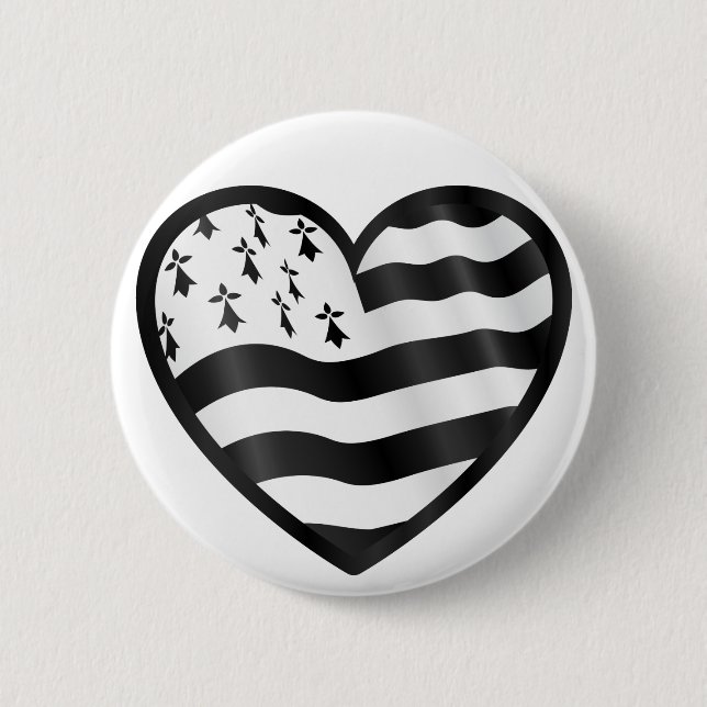 Heart with Bretin flag inside Button (Vorderseite)