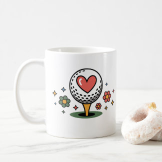 Heart With Floral Elements Mug — Health & Wellness Kaffeetasse