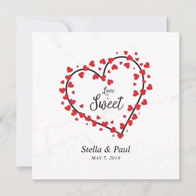 Heart with Hearts Love i Sweet Quote Design (Vorderseite)