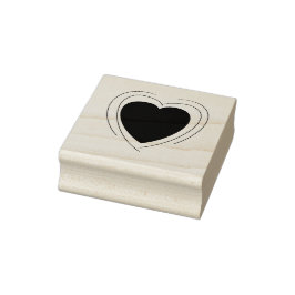 Heart Wood Art Briefmarke Gummistempel