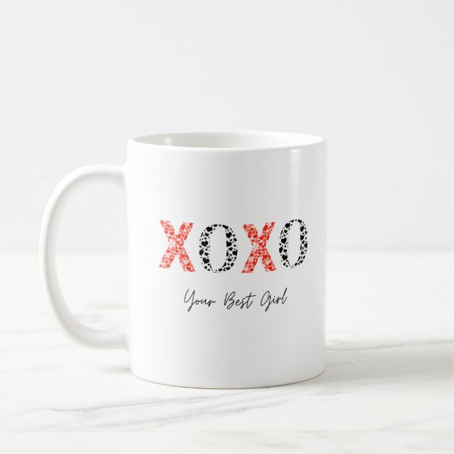 Heart XOXO Valentinstag Tasse (Links)