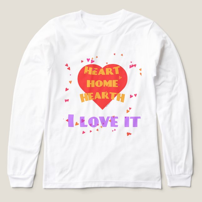 Heart Zuhause Hearth Liebe It Women's Fun Gift Tri-Blend Shirt (Design Vorderseite)