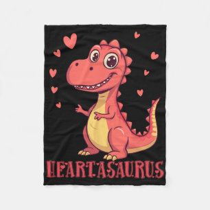 Heartasaurus Süßes Dinosaurier Valentins-Design  Fleecedecke