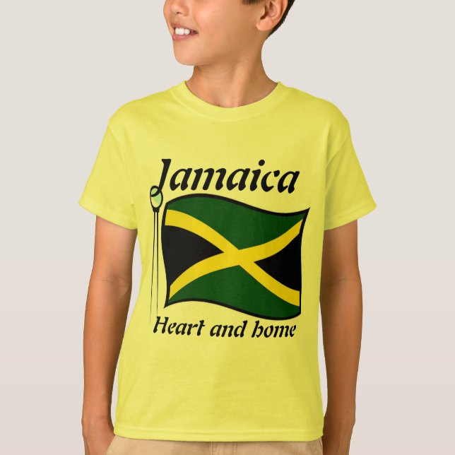 Heartband Zuhause jamaika Kinder T - Shirt (Vorderseite)