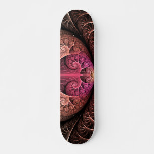 Heartbeat, Abstract Surreal Fantasy Fractal Art Skateboard