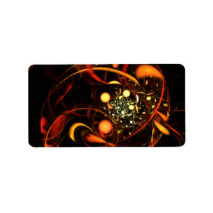 Heartbeat Abstrakt Art Adressaufkleber