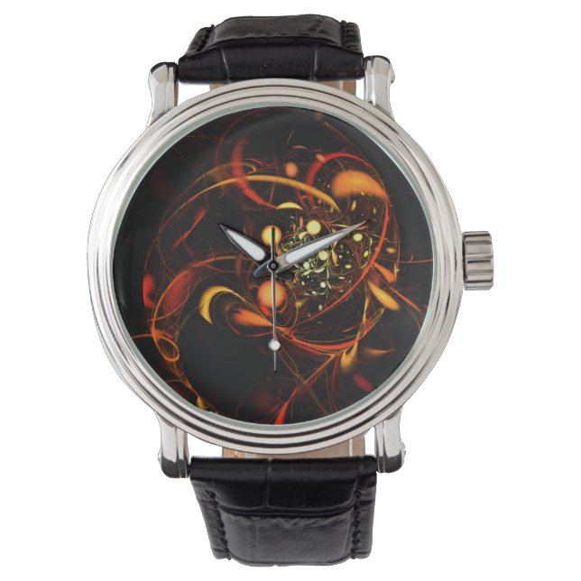 Heartbeat Abstrakt Art Armbanduhr (Vorderseite)