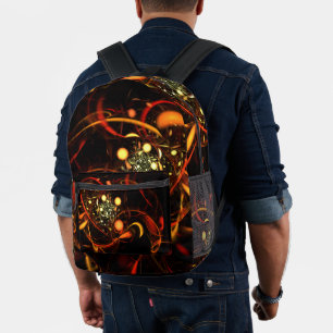 Heartbeat Abstrakt Art Bedruckter Rucksack