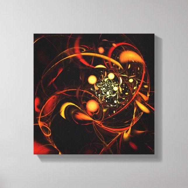 Heartbeat Abstrakt Art Black and White Leinwanddruck (Vorderseite)