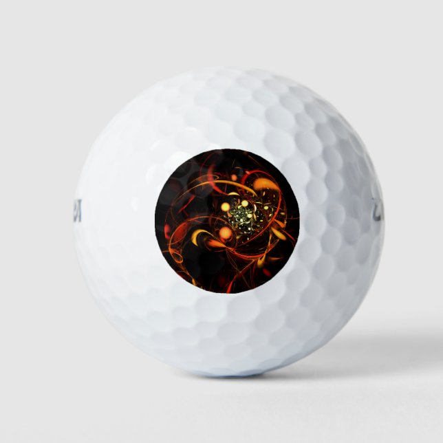 Heartbeat Abstrakt Art Golfball (Vorderseite)