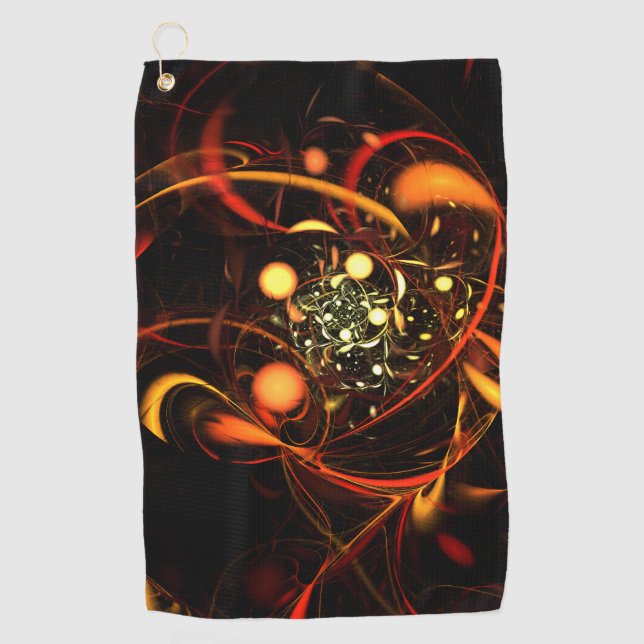 Heartbeat Abstrakt Art Golfhandtuch (Vorderseite)