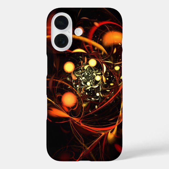 Heartbeat Abstrakt Art iPhone 16 Hülle (Rückseite)