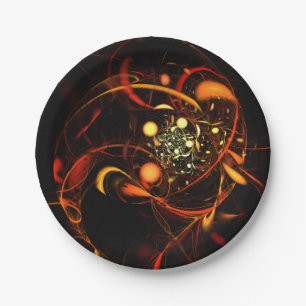 Heartbeat Abstrakt Art Pappteller
