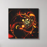 Heartbeat Abstrakt Art Quad Canvas Print