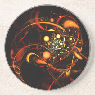 Heartbeat Abstrakt Art Sandstone Untersetzer