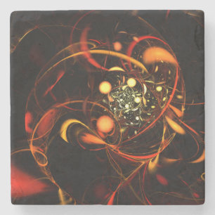 Heartbeat Abstrakt Art Steinuntersetzer