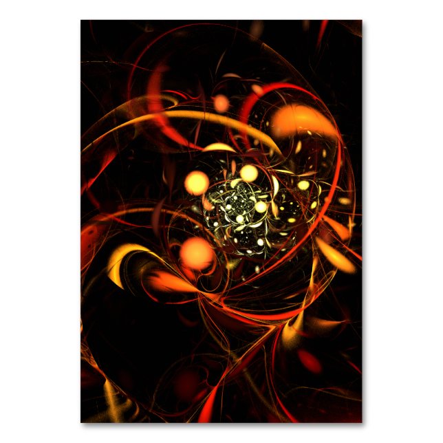 Heartbeat Abstrakt Art Table Card Tischnummer (Vorderseite)