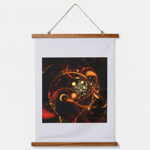 Heartbeat Abstrakt Art Wandteppich Mit Holzrahmen