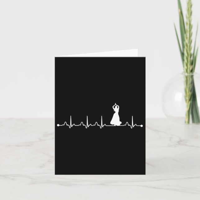 Heartbeat Bly Dancing Ekg Lover Karte (Vorderseite)