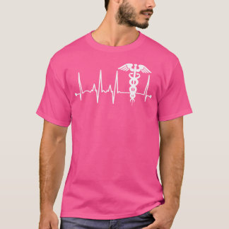Heartbeat Caduceus for Women Men Nurcian D T-Shirt