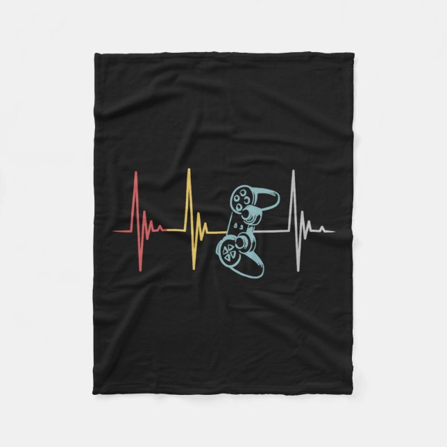Heartbeat-Controller für Nerd-Multiplayer-Gaming Fleecedecke (Vorderseite)