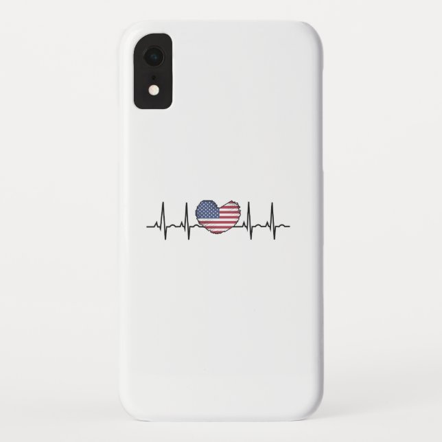 Heartbeat ECG Electrocardiographie der USA Case-Mate iPhone Hülle (Rückseite)