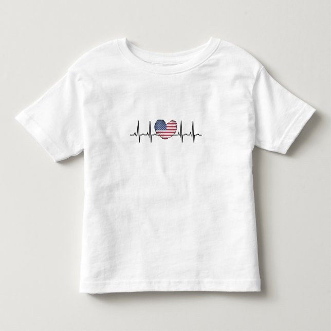 Heartbeat ECG Electrocardiographie der USA Kleinkind T-shirt (Vorderseite)