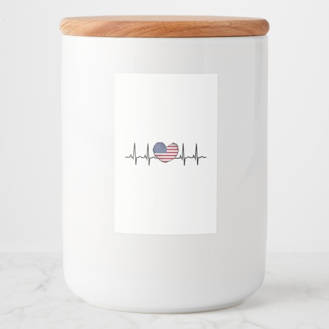 Heartbeat ECG Electrocardiographie der USA Lebensmitteletikett (Vorderseite)