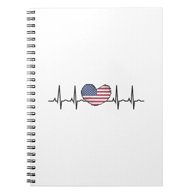Heartbeat ECG Electrocardiographie der USA Notizblock (Vorderseite)