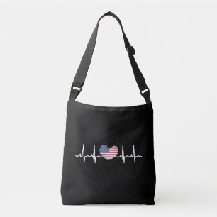 Heartbeat ECG Electrocardiographie der USA Tragetaschen Mit Langen Trägern